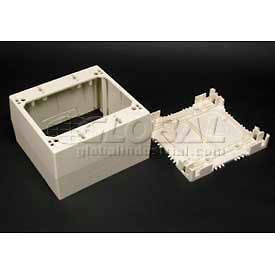 2-Gang Extra Deep Device Box, White, 4-3/4"L