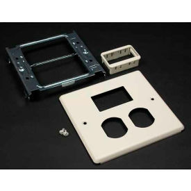 For 15a And 20a Dplx Recpt.. Includes Mini Adptr Bezel, Ivory, 5-1/8"L