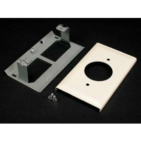 Single Receptacle Cover, Gray, 4-1/2"L