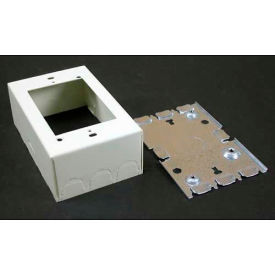 1-Gang Switch & Receptacle Box, Ivory, 4-5/8"L