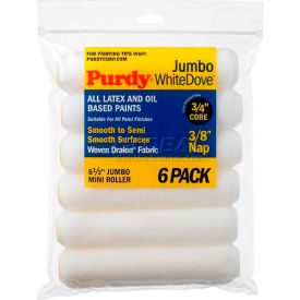 4-1/2" X 3/8" Jumbo White Dove Mini Roller 6-Pk