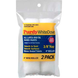 4" x 1/2" White Dove Mini Roller 2-Pack
