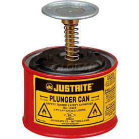Plunger Can, 1-Pint, Red