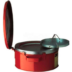 Bench Can, 1-Gallon, w/ Basket, Red