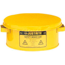 Bench Can, 1-Gallon, with Basket, Yellow, 10380