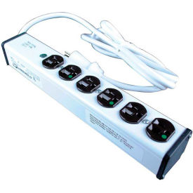 Medical Grade Surge Protected Power Strip, 6 Outlets, 15A, 3kA, 6' Cord