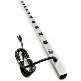 CabinetMATE Power Strip, 10 Outlets, 20A, 6' Cord