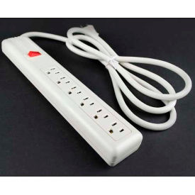 Power Strip W/Lighted Switch, 6 Outlets, 15A, 15' Cord