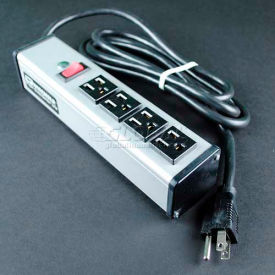 Power Strip W/Lighted Switch, 4 Outlets, 15A, 15' Cord