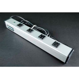 Power Strip, 4 Outlets Rotated 90 degrees, 15A, 6' Cord