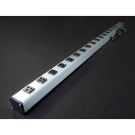 Power Strip W/Lighted Switch, 16 Outlets, 15A, 15' Cord