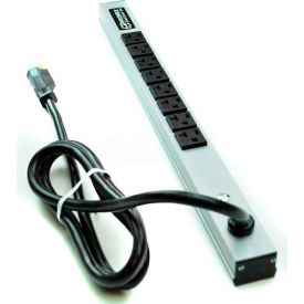 CabinetMATE Power Strip, 8 Outlets, 20A, 15' Cord