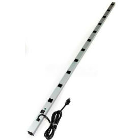 CabinetMATE Surge Protected Power Strip, 11 Outlets, 15A, 3kA, 6' Cord
