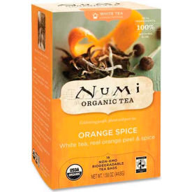 Organic White Tea, Orange Spice, Single Cup Bags, 16/Box