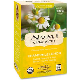 Organic Tea Herbal Tea, Chamomile Lemon, Single Cup Bags, 18/Box