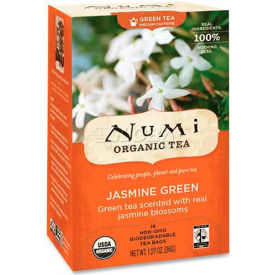 Organic Green Tea, Jasmine Green, Single Cup Bags, 18/Box