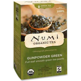 Organic Tea Green Tea, Gunpowder Green, Single Cup Bags, 18/Box