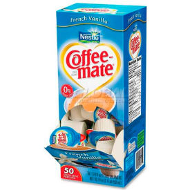 Non-Dairy Liquid Creamer, Singles, French Vanilla, 0.375 oz., 50/Box