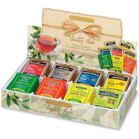 Fine Tea Tray Gift, Assorted Flavors, Single Cup Bags, 64/Box