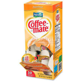 Non-Dairy Liquid Creamer Singles, Hazelnut, 0.375 oz., 50/Box