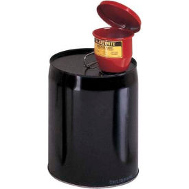 4-1/2" Steel Funnel - Manual-Close Cover & 1" Flame Arrester