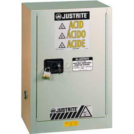 15 Gal. Acid Cabinet, Left Hinge, Self-Close, 1 Door, 24"W x 21-5/8"D x 35-3/4"H, Neutral