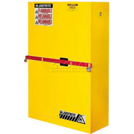 45 Gallon 2 Door, Self-Close, High Security Pesticide Cabinet, 43"W x 18"D x 65"H, Green