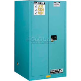 60 Gal. Acid Cabinet, Self-Close, 1 Door, 34"W x 34"D x 65"H, Blue