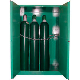 12 Cylinder Vertical Medical Fire Lined Gas Cabinet 43"Wx34"Dx65"H, Manual Close