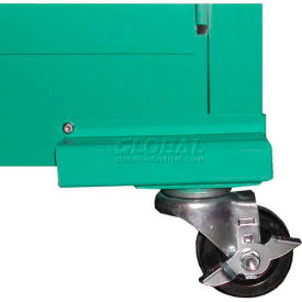 Securall Casters for 18" Deep Medical Gas Cabinets, Manual Close