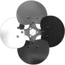 Four Wing Free Air Fan Blade, Interchangeable Hub, Aluminum Blade, CW, 20" Dia., 23 Degree Pitch