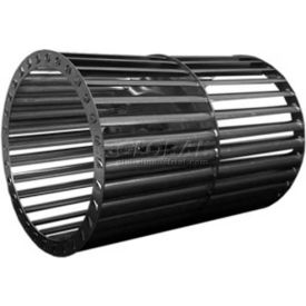 Double Inlet Blower Wheel, 4-27/32" Diameter, Counter Clockwise Rotation, 3600 RPM, 1/2" Bore, 7" Width, Galvanized