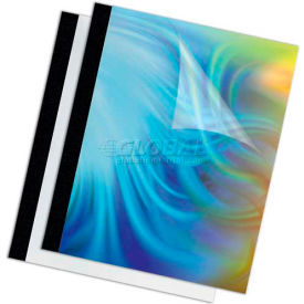 Thermal Presentation Covers - 3/4", 180 Sheets, Black, 10/PK