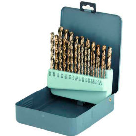 13 Pc. Made in USA Cobalt Polished Jobbers 1/16"-1/4" Drill Set