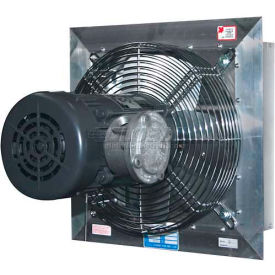 12" Shutter Mounted Exhaust Fan W/ Enclosed Motor, 1/3 HP, Single Phase