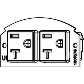 Wiremold 68REC Poke-Thru 1/2-Gang 20A Duplex Receptacle