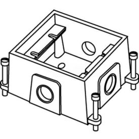 Floor Box 1-Gang Shallow Box, Fully Adjustable