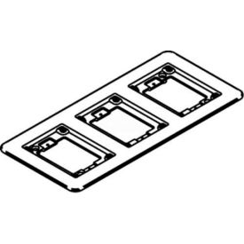 Floor Box 3-Gang Combination Carpet & Tile Flange, Brass