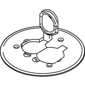 Floor Box Duplex Receptacle Plate, Round, Aluminum