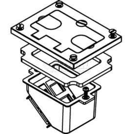 828comtcal Floor Bx Cvr. Kit To Allow Recessing Comm Devices, Brushed Alum.