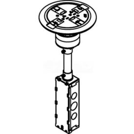 Wiremold Poke-Thru Flange & Slide Holder, Assembled Unit, Black