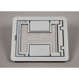 Wiremold Floor Box Floorport Flanged Cover Assembly, W/Carpet Cutout, Brass