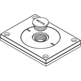 Floor Bx Cvr. For Power Or Comm, Brushed Alum., 2" & 1/2" Plugs