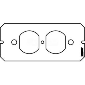 6dp Poke-Thru 1-1/2-Gang Duplex Plate