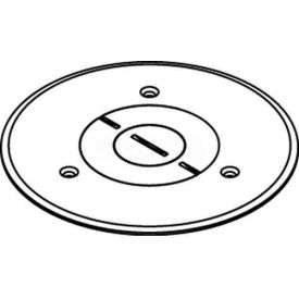 Floor Box Conversion Kit, Alum., Polycarbonate Cvr., 1" & 3/4" Openings