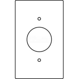 Floor Box 1-Gang Single Receptacle Device Plate-1.39" Opening
