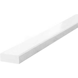 Surface Bumper Guard, Type D, 196-3/4"L x 2"W x 13/16"H, White