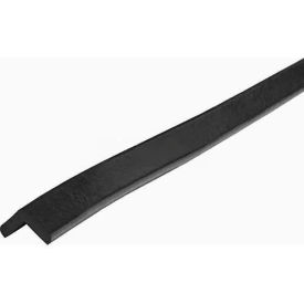 90-Degree Shelf Bumper Guard, Type E, 196-3/4"L x 1"W x 1"H, Black