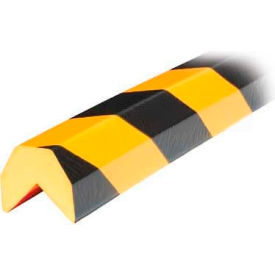 Corner Bumper Guard, Type AA, 196-3/4"L x 1-1/2"W x 1-1/2"H, Black & Yellow