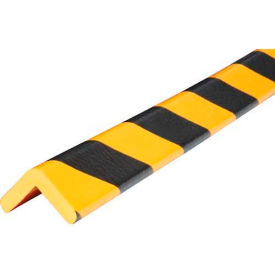 Corner Bumper Guard, Type H, 196-3/4"L x 1-7/8"W x 1-7/8"H, Black & Yellow